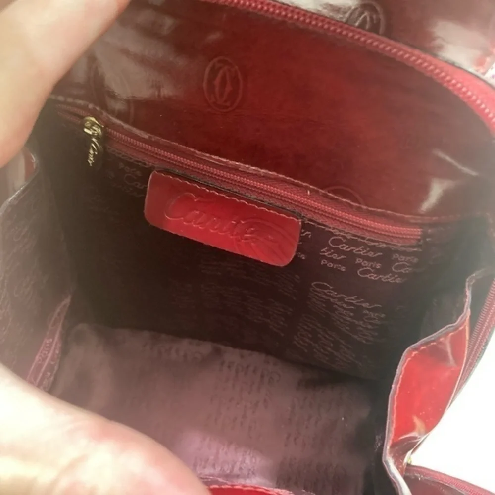 Cartier birthday burgandy vintage backpack